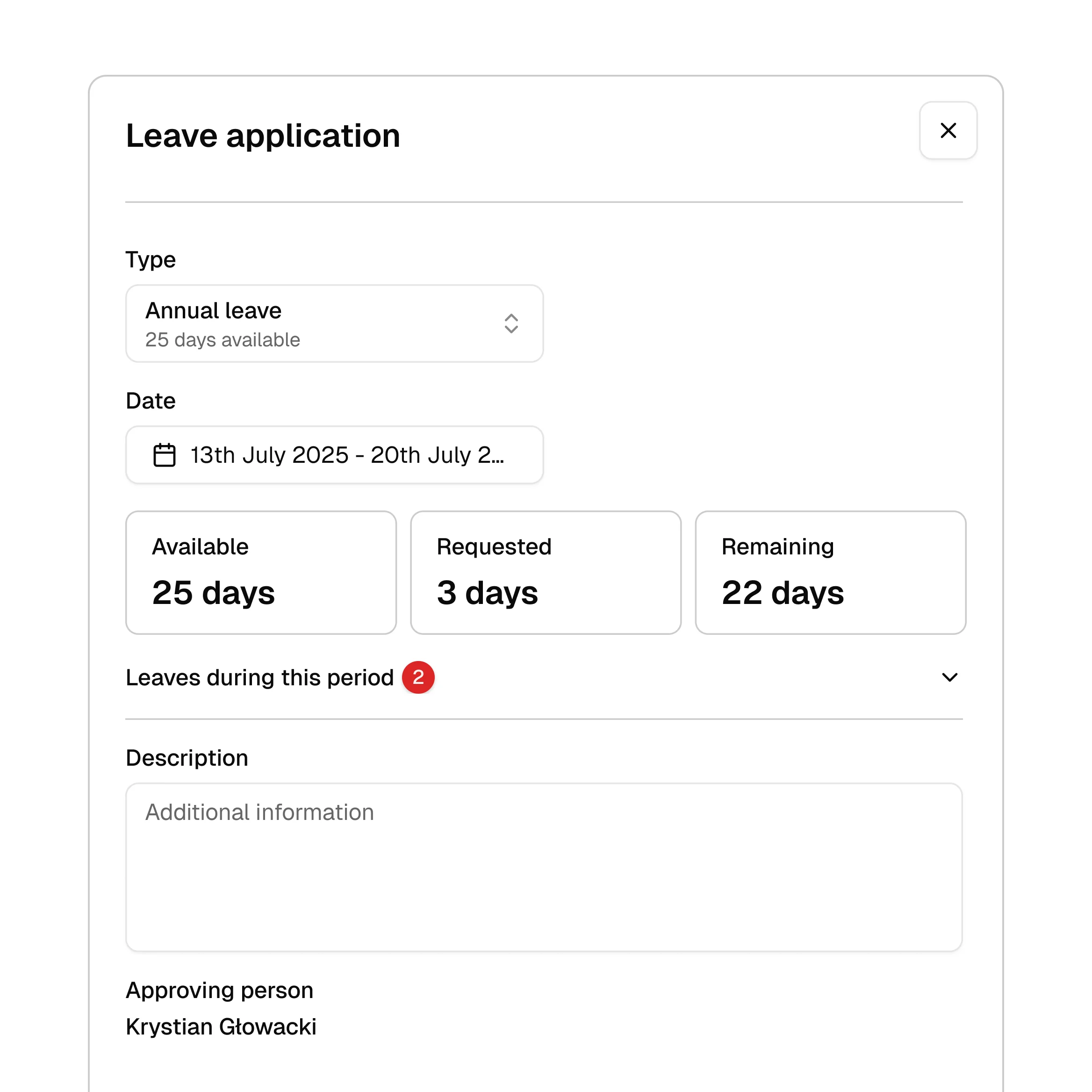 Users report days off